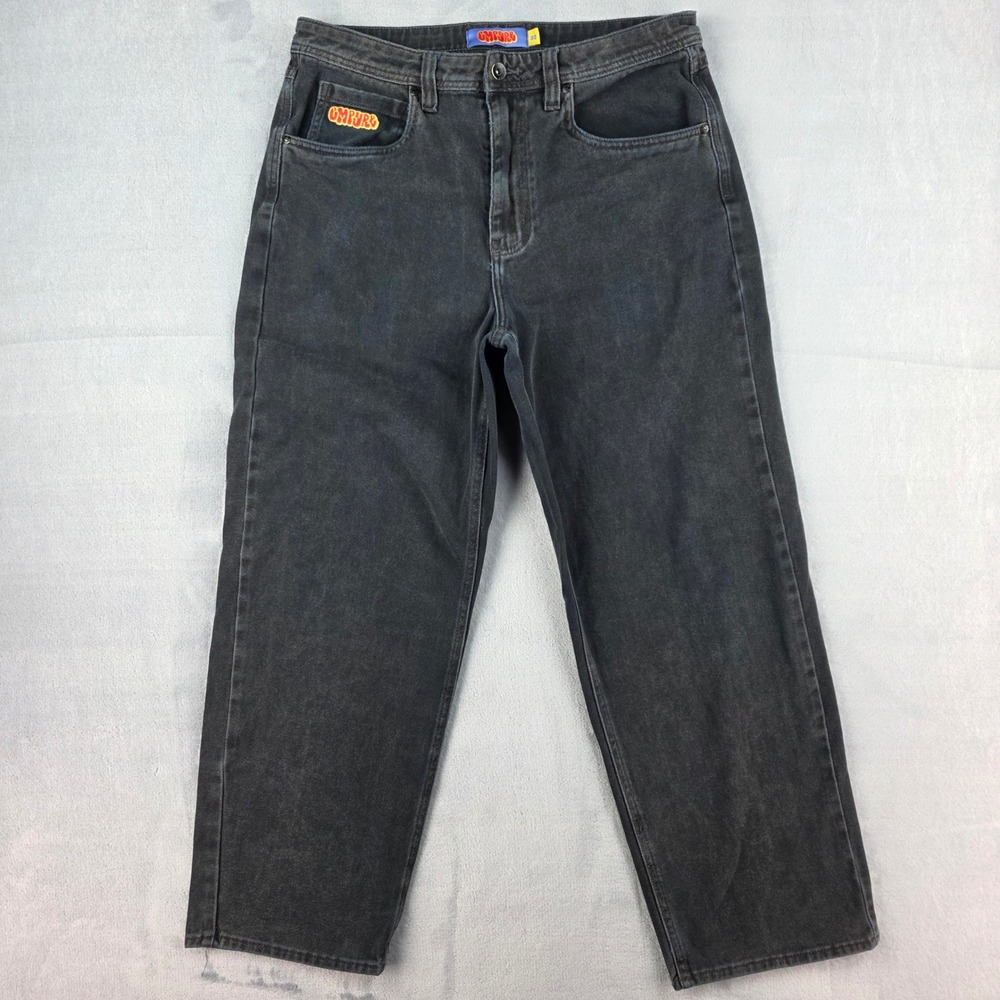Empyre Relax Men 32 Black Wash Baggy Skater Denim Jeans RN116442